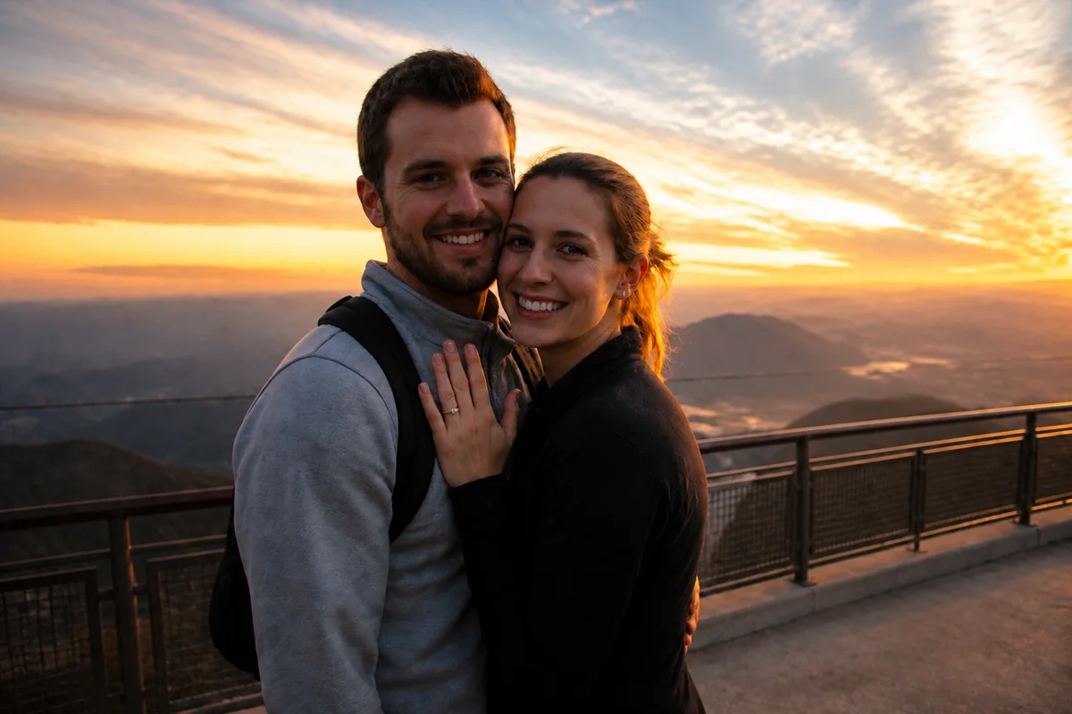 Edit Engagement Announcement Photos with AI — after editing