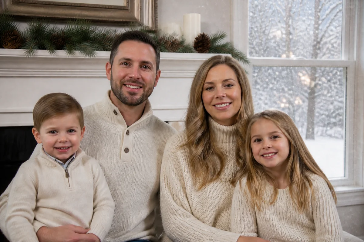 Edit Holiday Card Photos with AI — after editing