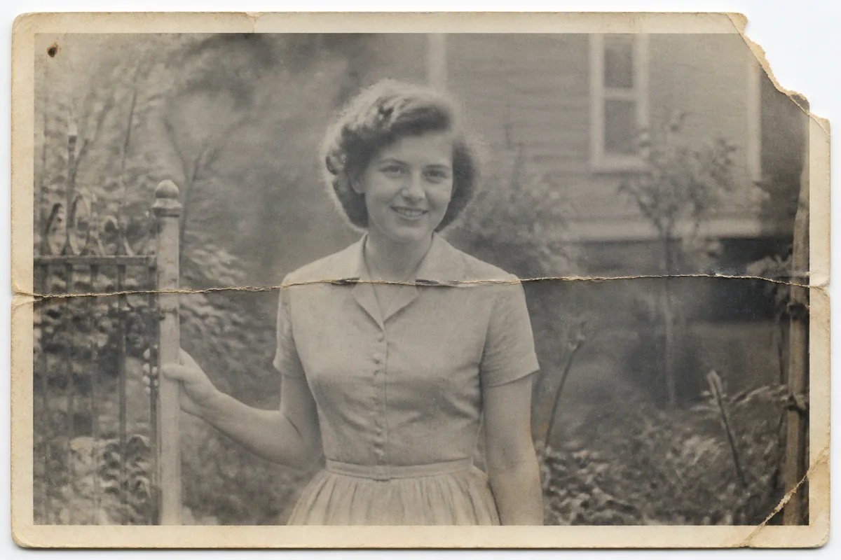 Restore Old Family Photos with AI — before editing